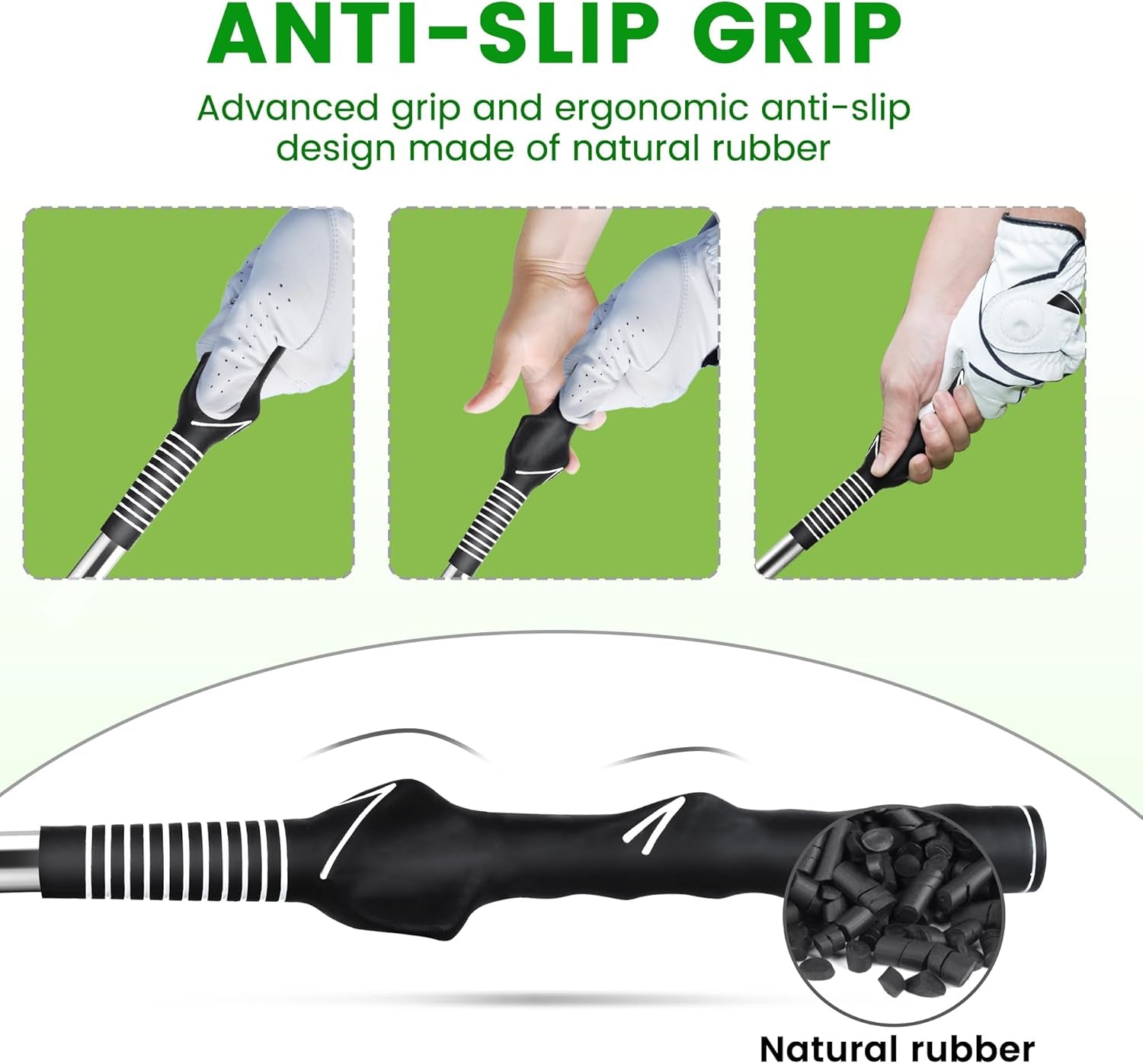Retractable Golf Swing Training Aid, Golf Grip Trainer & Golf Swing Trainer for Warm-Up