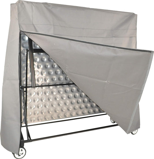 Heavy-Duty Weatherproof Indoor/Outdoor Table Tennis Table Cover, Grey (7033-100)