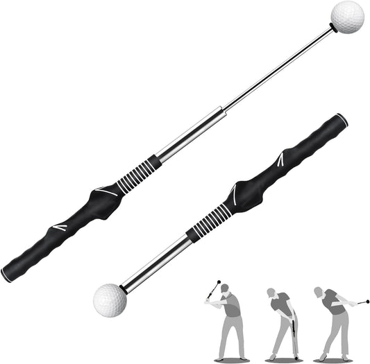Retractable Golf Swing Training Aid, Golf Grip Trainer & Golf Swing Trainer for Warm-Up