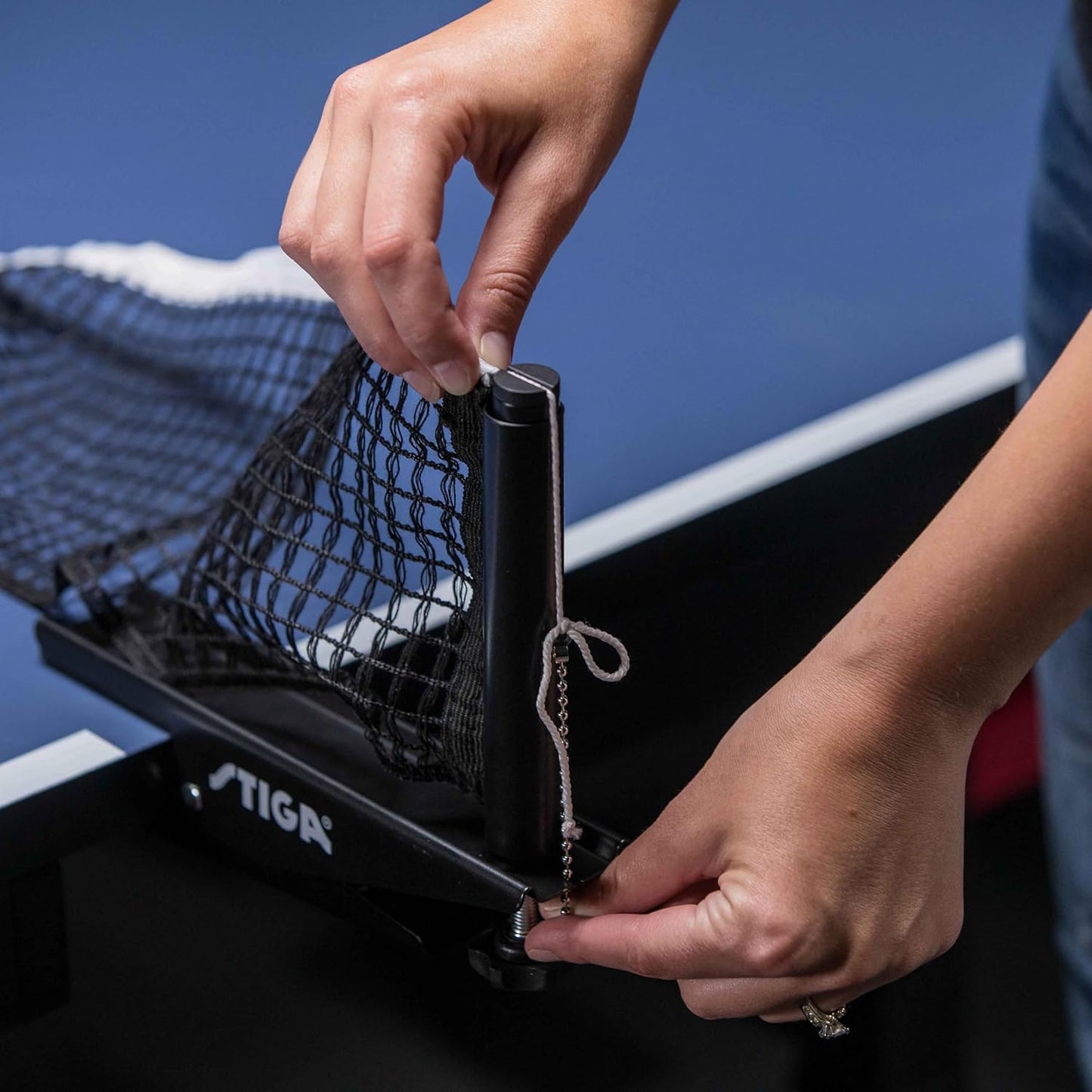 Premium Clipper 72" Regulation Table Tennis Net and Post Sets - Easy Set up and Spring Activated Clip Ping Pong Net Set